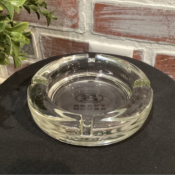 Vintage Brent House Glass Ashtray - Solid - Heavy - Excellent - Collectible - Picture 2 of 9